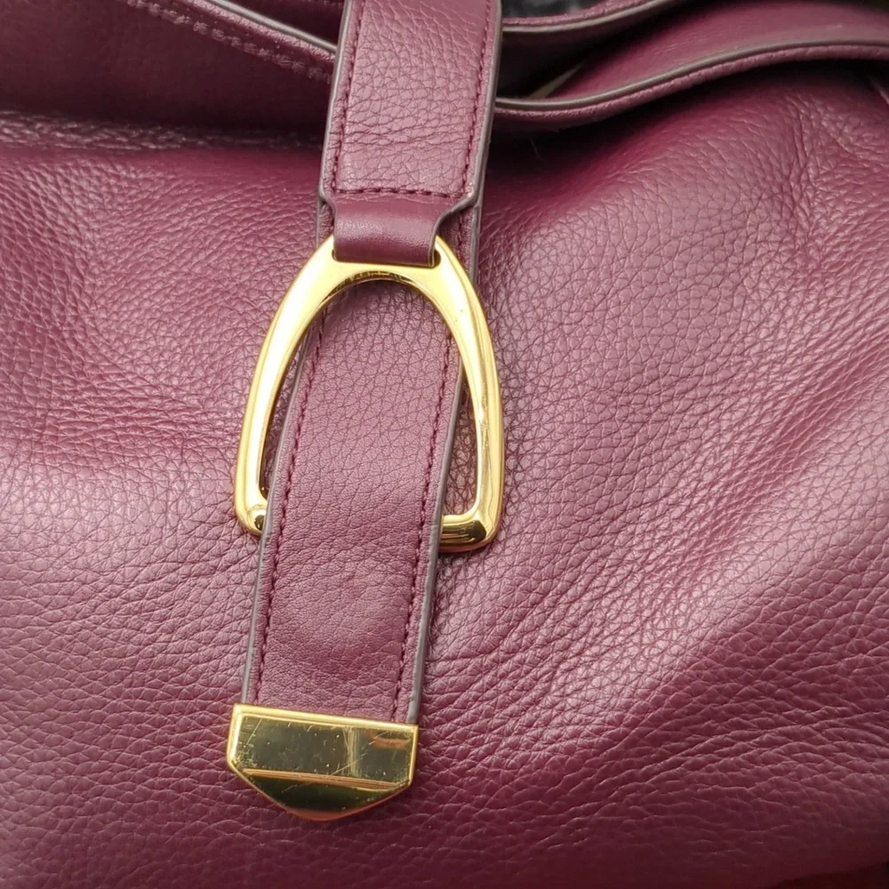 G.I.L.I. Burgundy Leather Hobo Bag